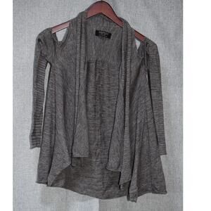 AllSaints Open Front Cutout Shoulder Cardigan – Gray – US 4